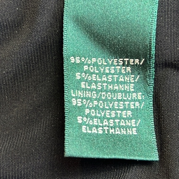 Lauren Ralph Lauren Black Blue Floral Old Money Draped Ruched Dress 12 - Picture 6 of 8